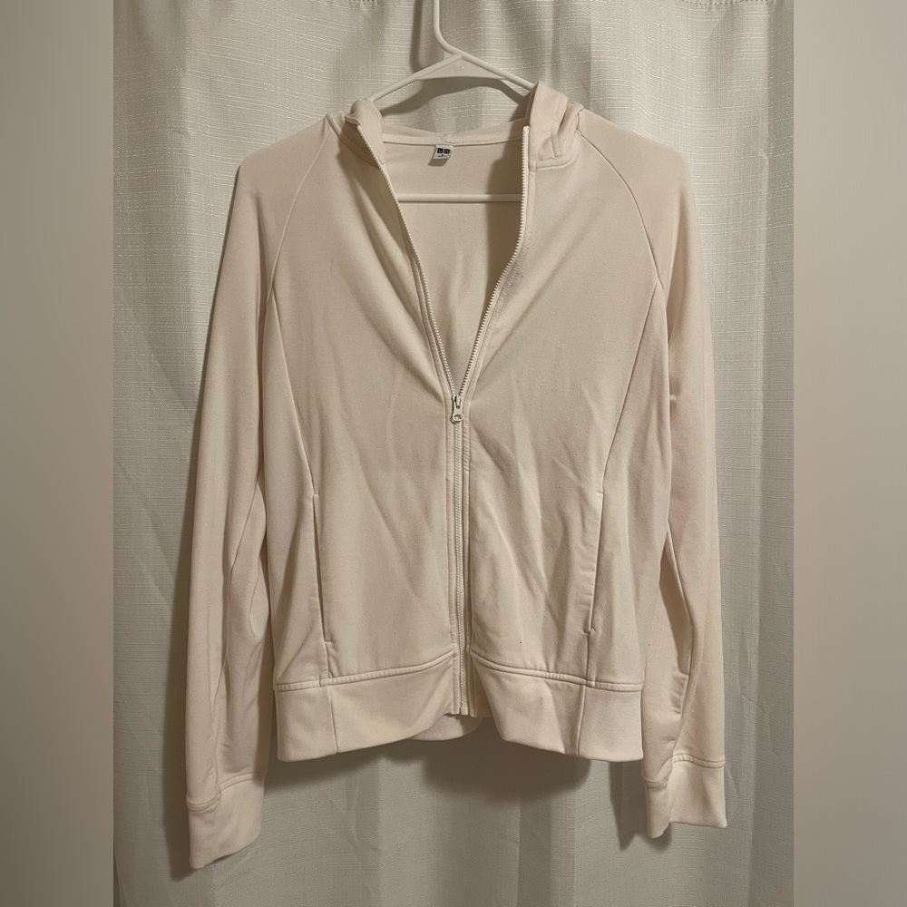 Uniqlo Women’s White Basic Lined Zip Up Jacket